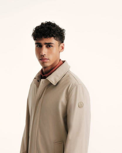 Imperméable à capuche amovible Beige Athenes