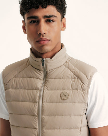 Doudoune sans manches stretch Beige Arafo