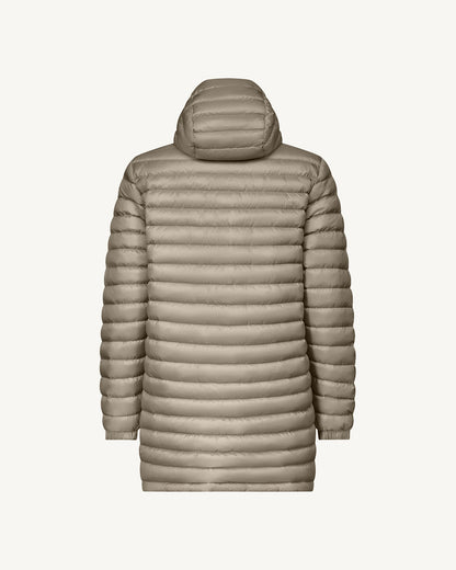 Doudoune longue réversible à capuche Army/Beige Amsterdam 2.0